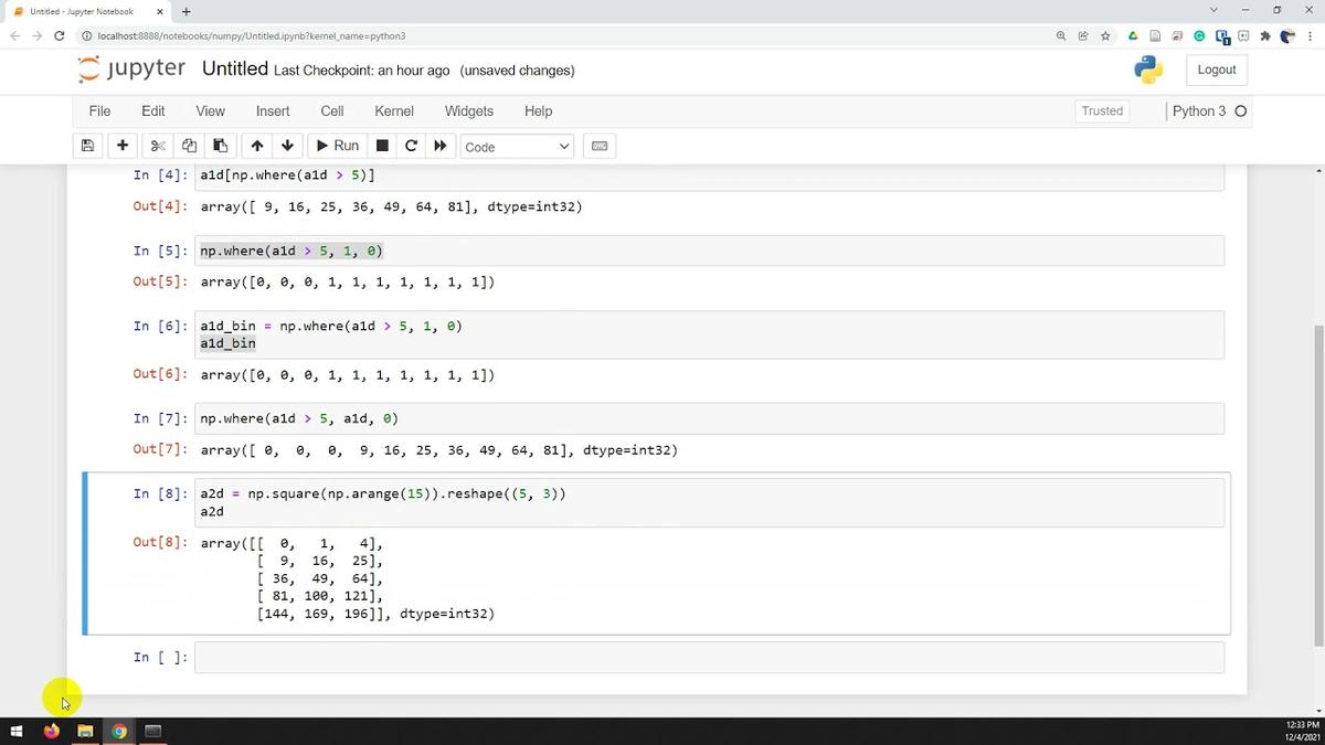 'Video thumbnail for Use numpy.where() For If Else Conditionals on Python Arrays'