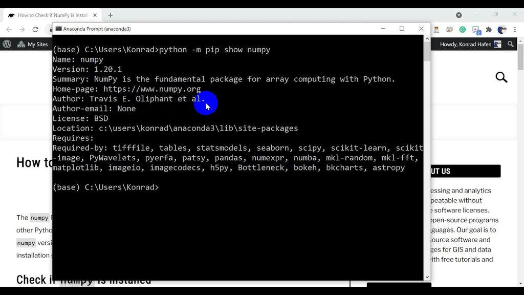 'Video thumbnail for Check if NumPy is Installed and Find Your NumPy Version'