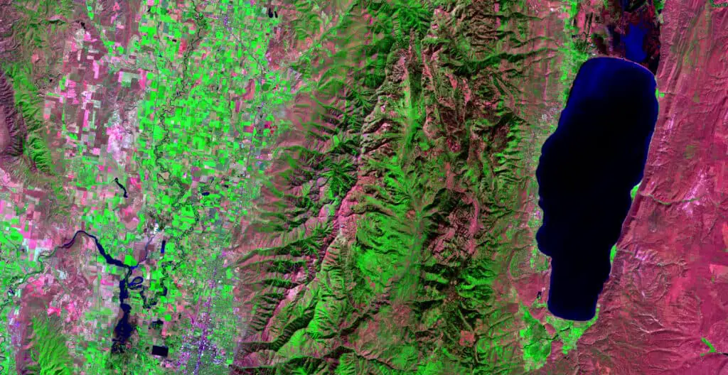 landsat false-color image