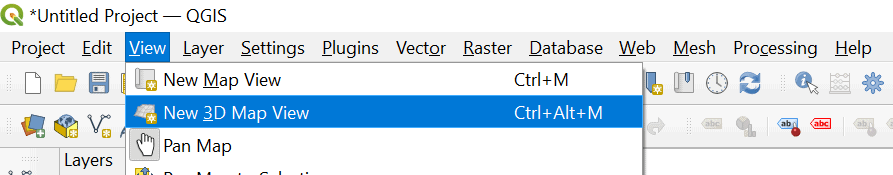 qgis 3d map view