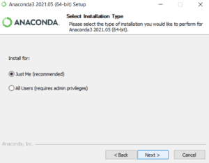 anaconda prompt not in folder