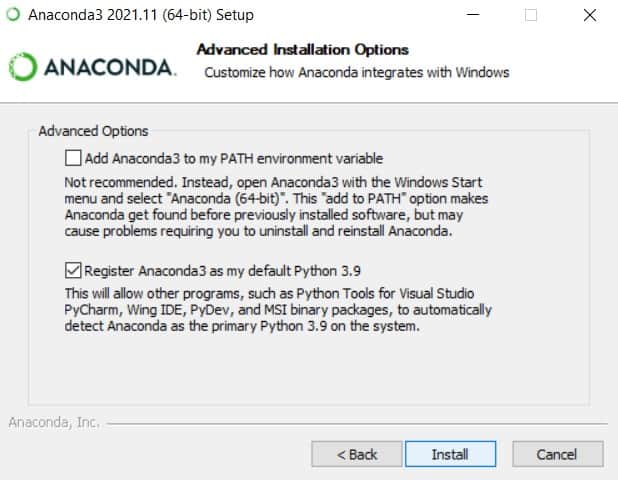 anaconda visual studio code