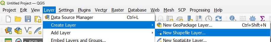 qgis create shapefile location